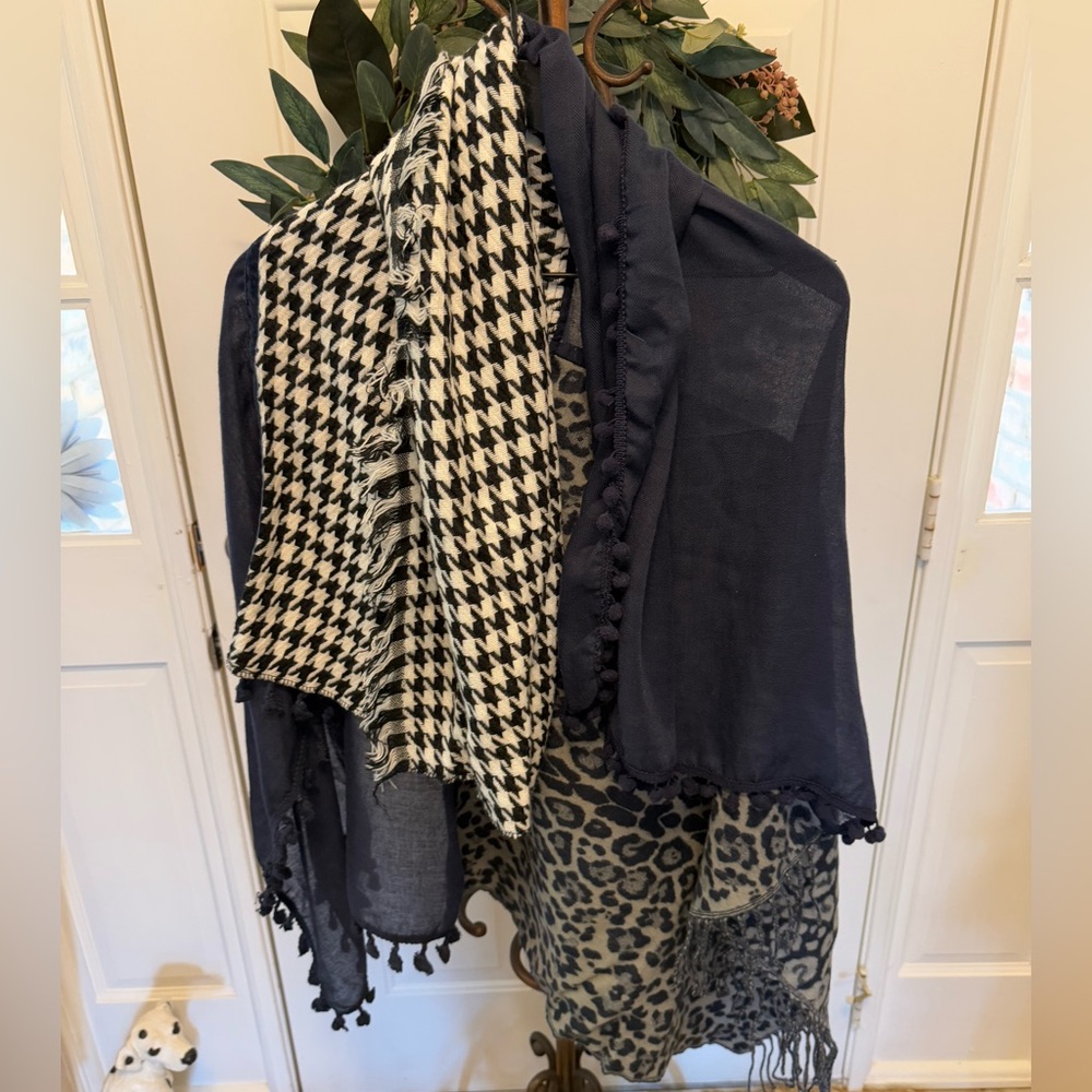 Patchwork Mixed Pattern Leopard Print & Houndstoo… - image 1